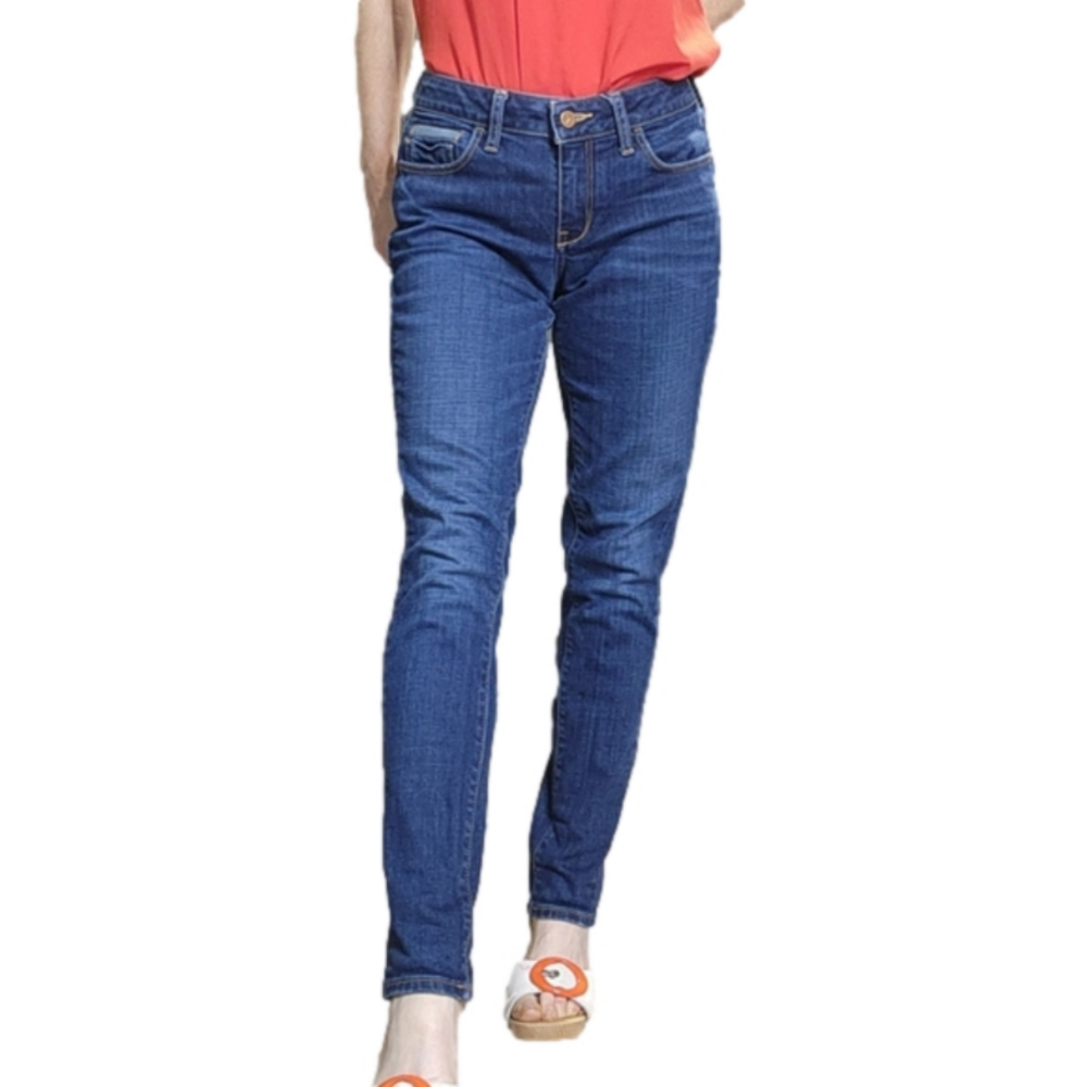 Jeans Skinny Mid-rise Denim 98% Cotton Blue Size 4 PILCRO ANTHROPOLOGIE